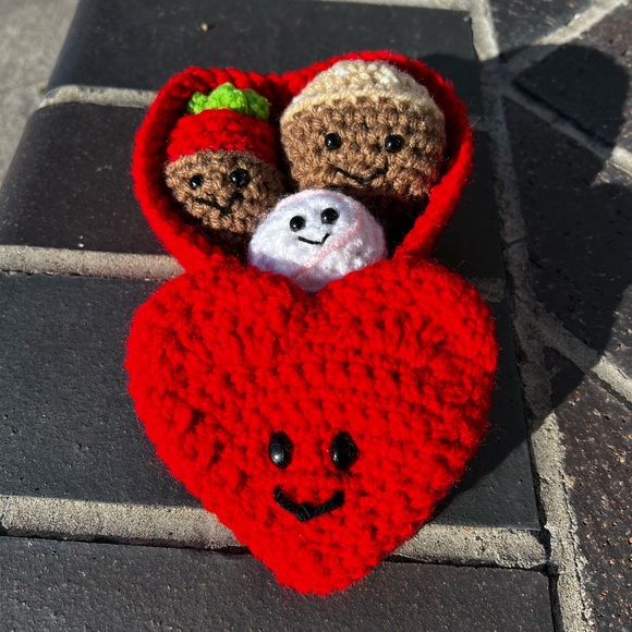 Hand Crafted Other - Hand Crocheted Valentines Heart Box of Chocolates